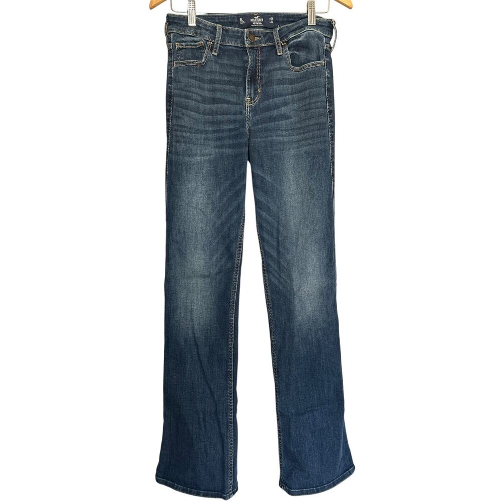 Hollister Mid Rise Boot Jeans Women’s 9L W29 L34 Soft Stretch Dark Wash